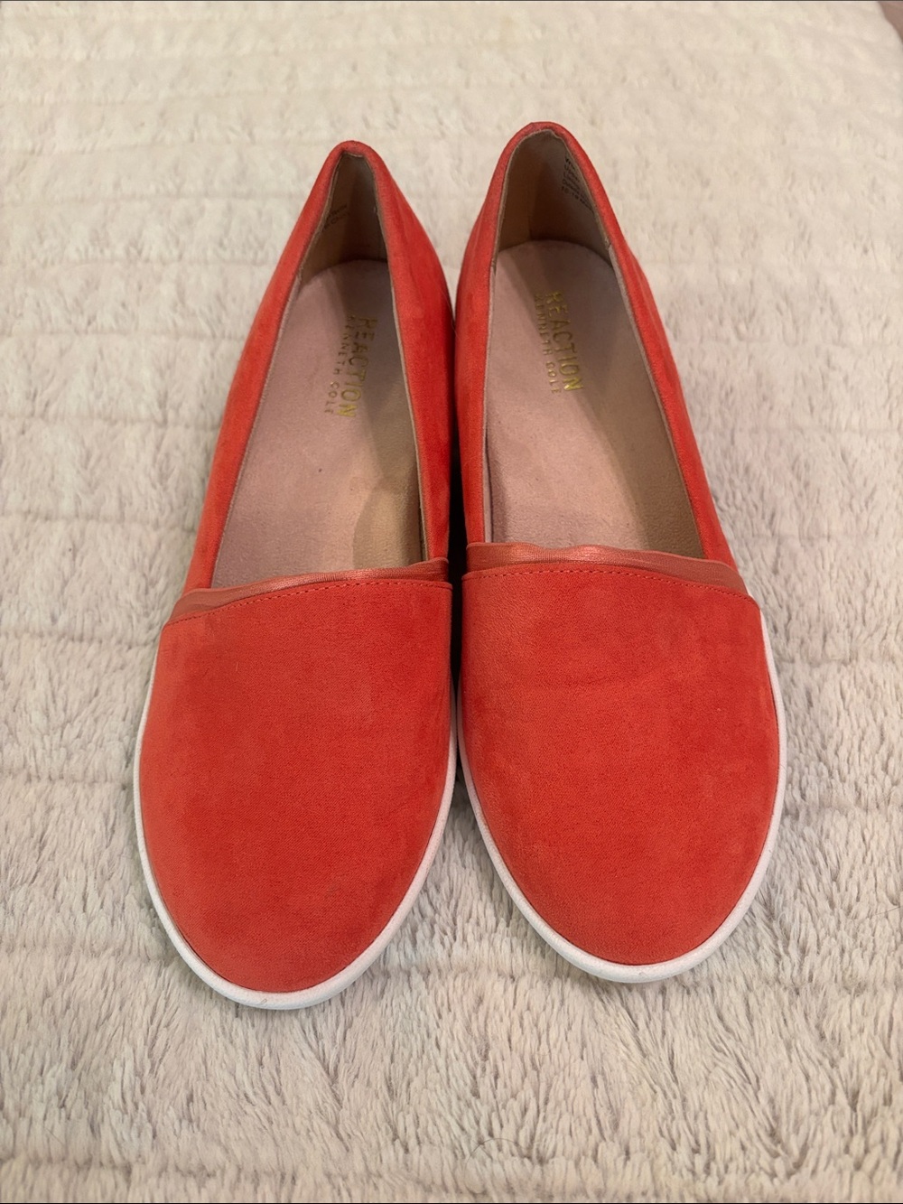 Kenneth Cole Reaction Red Suede Slip-On Flats